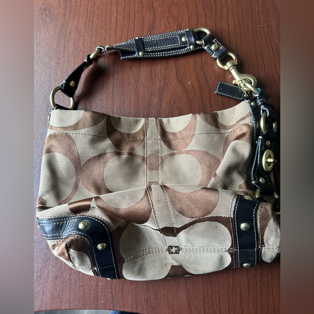 Stylish Brown and Black Designer Shoulder Bag